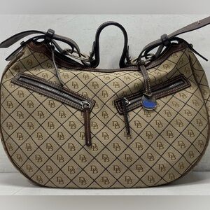 Dooney & Bourke Signature monogram print hobo shoulder bag